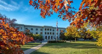 AU's quad in fall