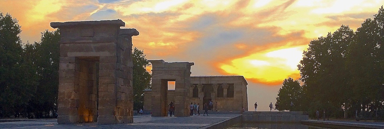 Templo de Debod in Madrid at sunset