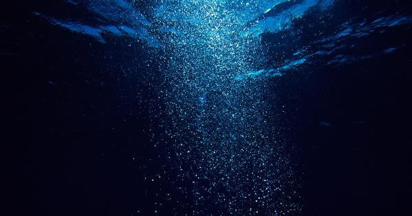 Air bubbles under water