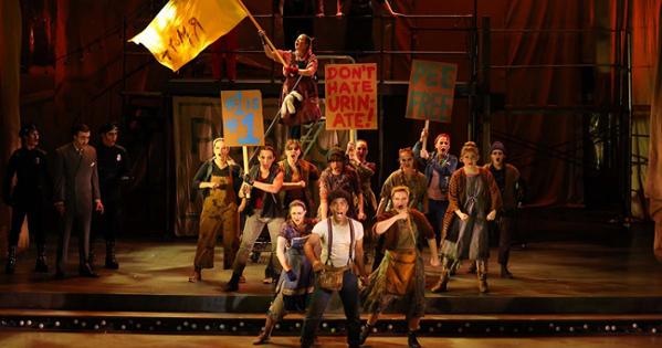 AU students in production of Urinetown