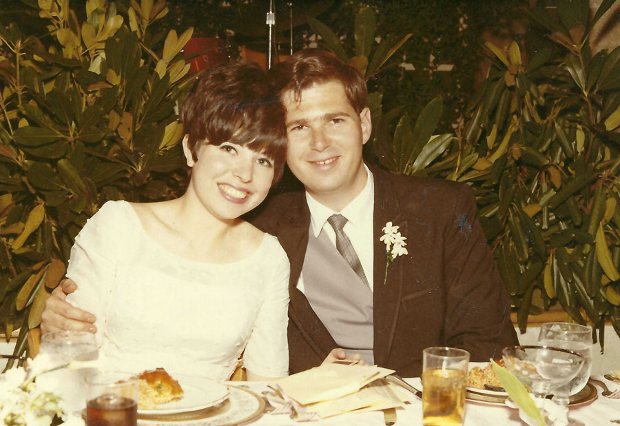 Ellen and Mark Levine at their wedding