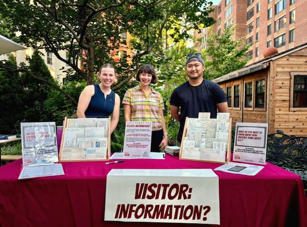 AU students and faculty booth for DC visitors.