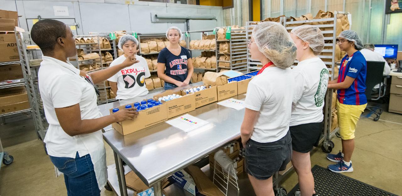 students volunteering in dc