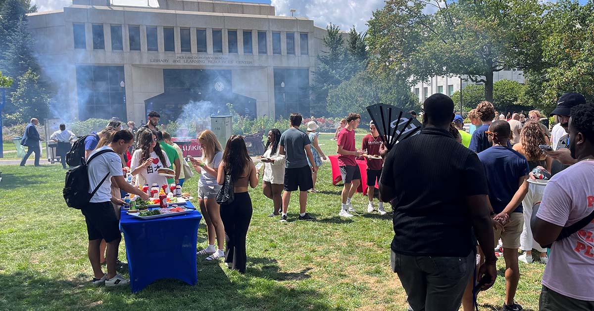 RHA-AU Kitchen Taste of Home BBQ on the Quad following the ribbon cutting