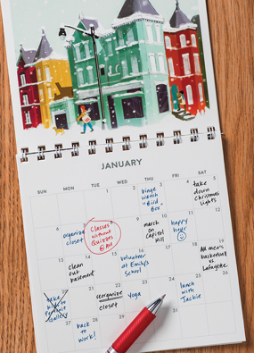 January 2019 calendar page