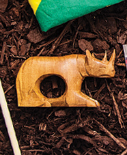 wooden rhino from Africa