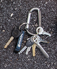 carabiner with multiple keys