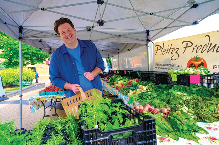 Devin Cummins at a Northern Virginia farmers market