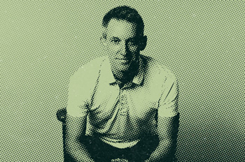 portrait of jason kander with a light green filter