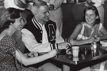 students in the 50s drinking beer in the Tavern