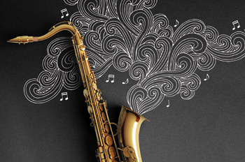 Illustration of a saxophone