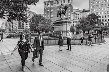 alumni at McPherson Square in downtown DC