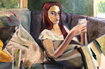 portrait of teenage girl in lockdown by Lori Polson