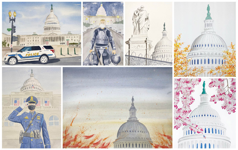 Winston Pingeon's paintings of the Capitol