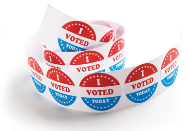 roll of "I voted"' stickers