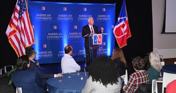 President Jon Alger speaks during the Unity Meal. 