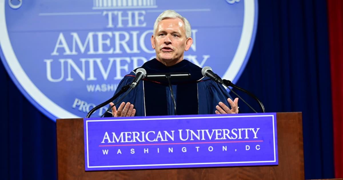 President Jon Alger at AU's 148th commencement