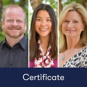 Certificate: Three American University graduate certificate students