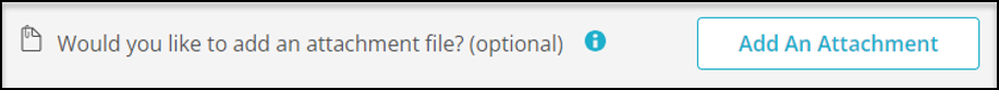 Button showing the option to add an attachment during transcript ordering