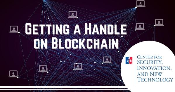 Title slide for blockchain explainer article.