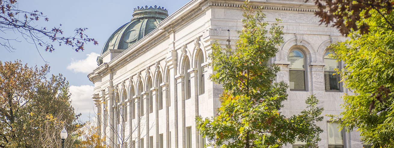 Exterior of the School of Communication building, McKinley