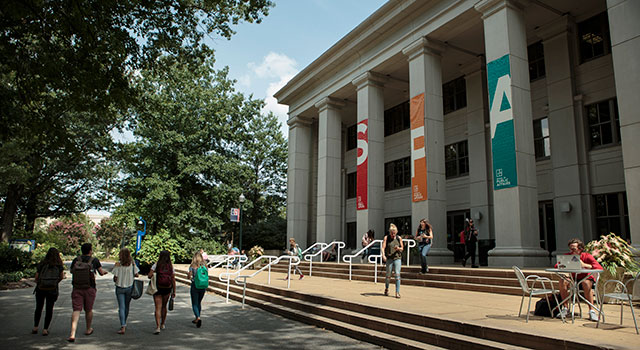 Students outside Kerwin Hall