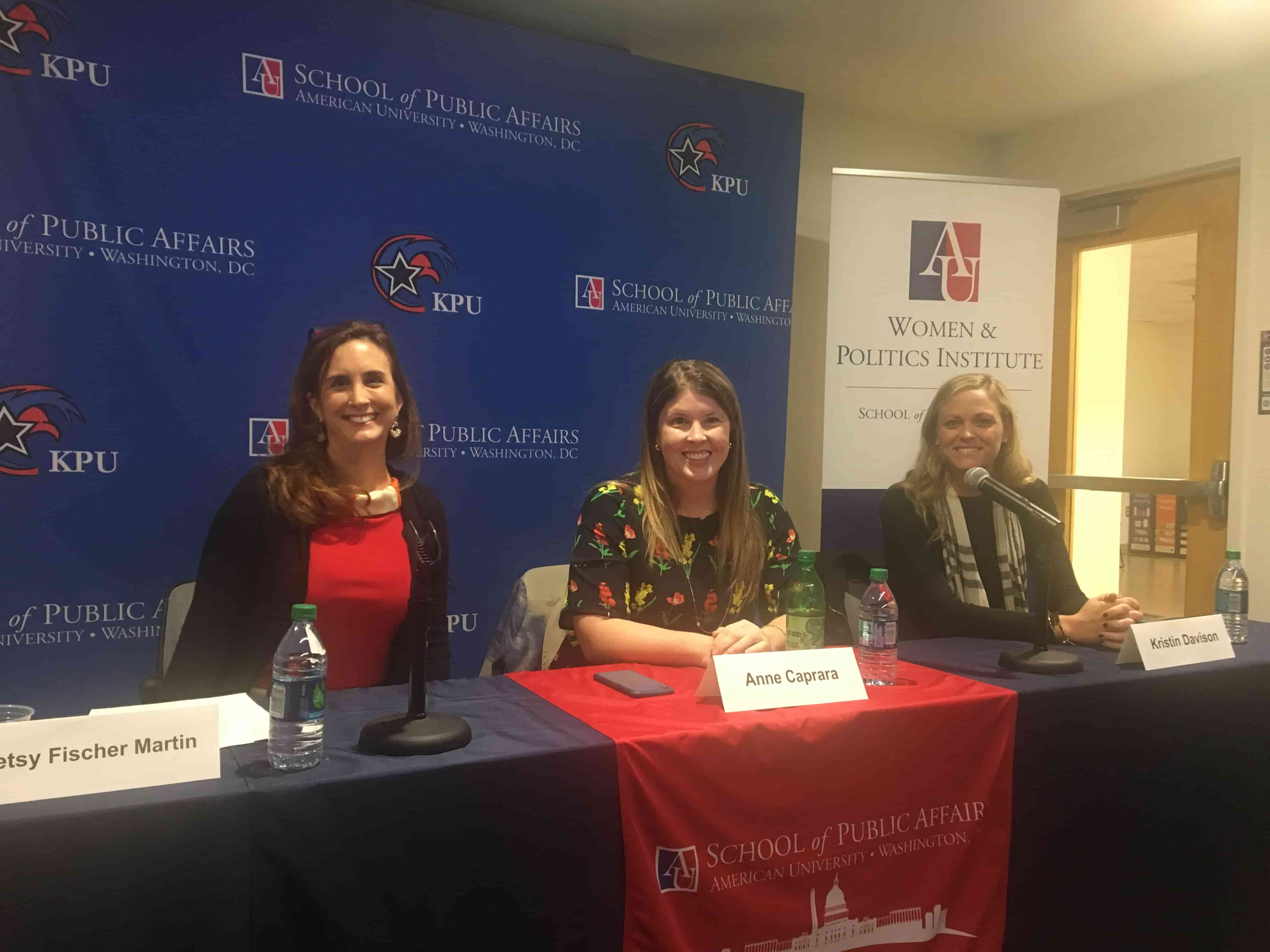 Betsy, Anne, and Kristin before beginning the panel discussion