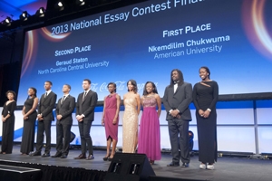 Frederick Douglass Distinguished Scholar Nkemdilim Chukwuma recently won a national essay competition. 