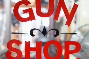 gun shop window
