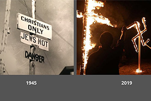 Anti-Semitic behavior in both 1945 and 2019