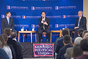 Reps. Paul Ryan, Eric Cantor, and Kevin McCarthy at American University