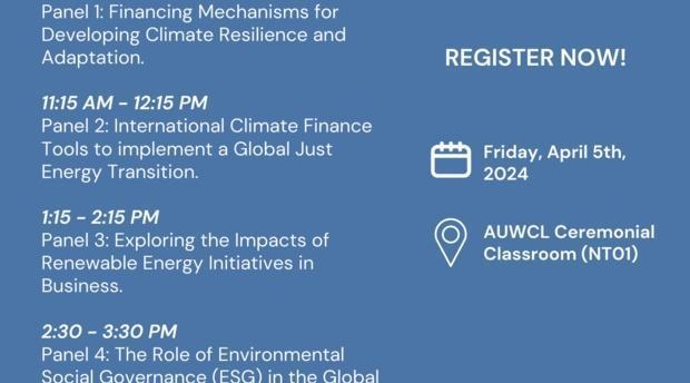 American University Business Law Review and Sustainable Development Law & Policy Brief Symposium