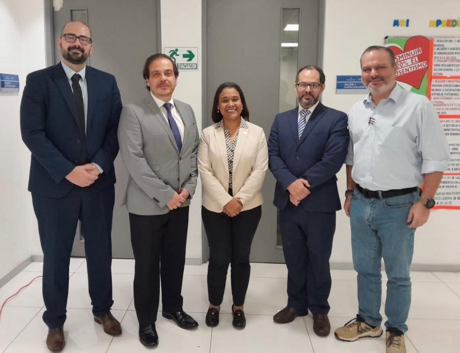 In picture left to right: Luca Shiru - CiTiP – KU Leuven, Andrés Izquierdo - PIJIP, WCL, Giselle González Villarrué's - Panama’s Minister of Culture, Eric Velazco - Panama’s Copyright Office Director, Gabriel Gonzalez, - Panama’s Vice Minister of Culture.