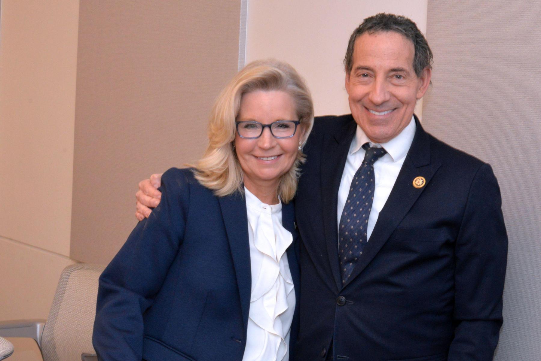 Liz Cheney and Representative Jamie Raskin.