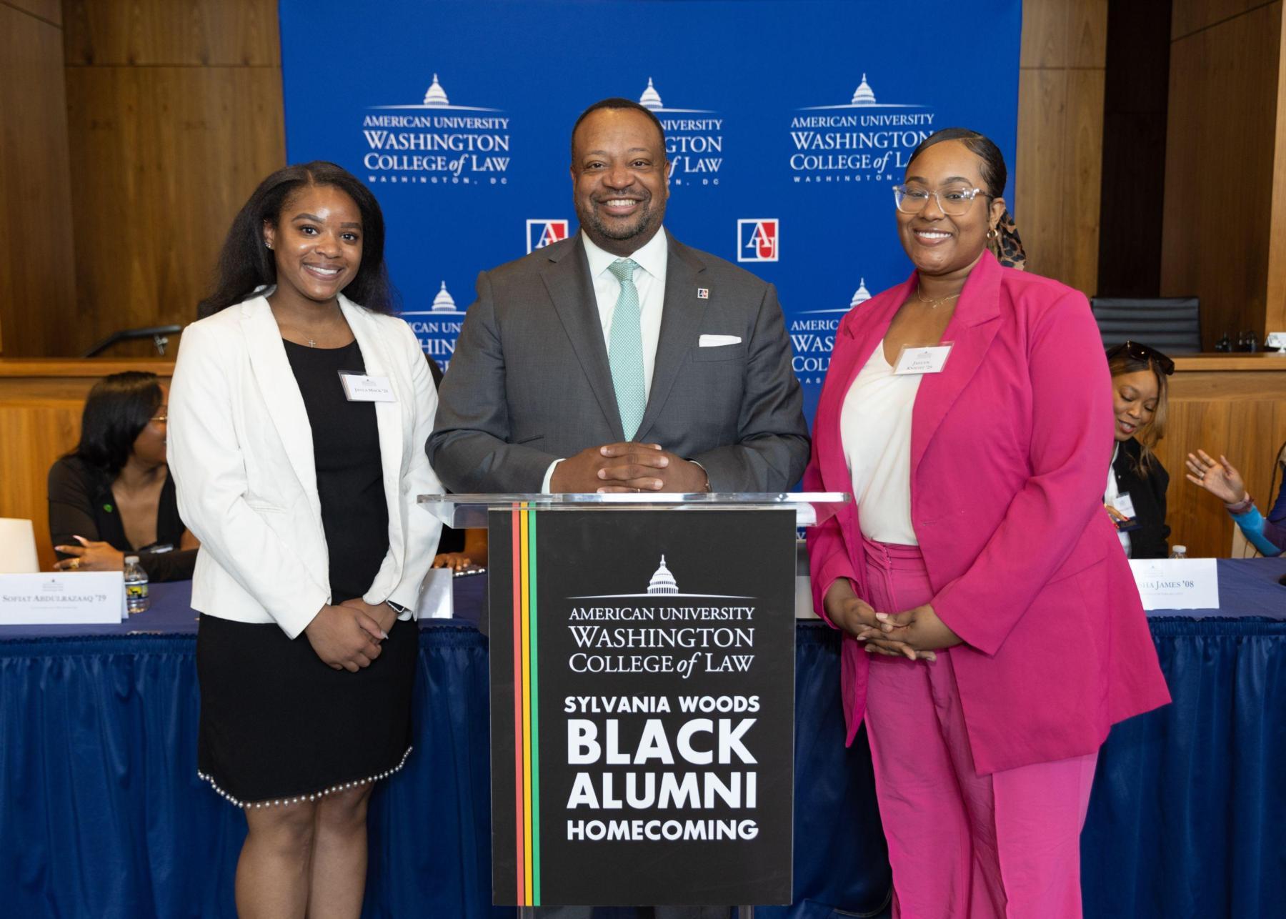 Jayla Mack, Dean Fairfax, and Jaelyn Knight '25 