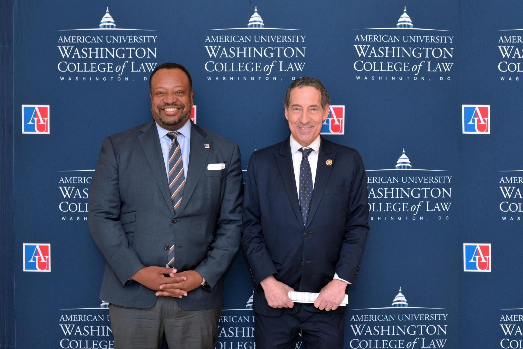 Dean Roger A. Fairfax Jr. and Representative Jamie Raskin.