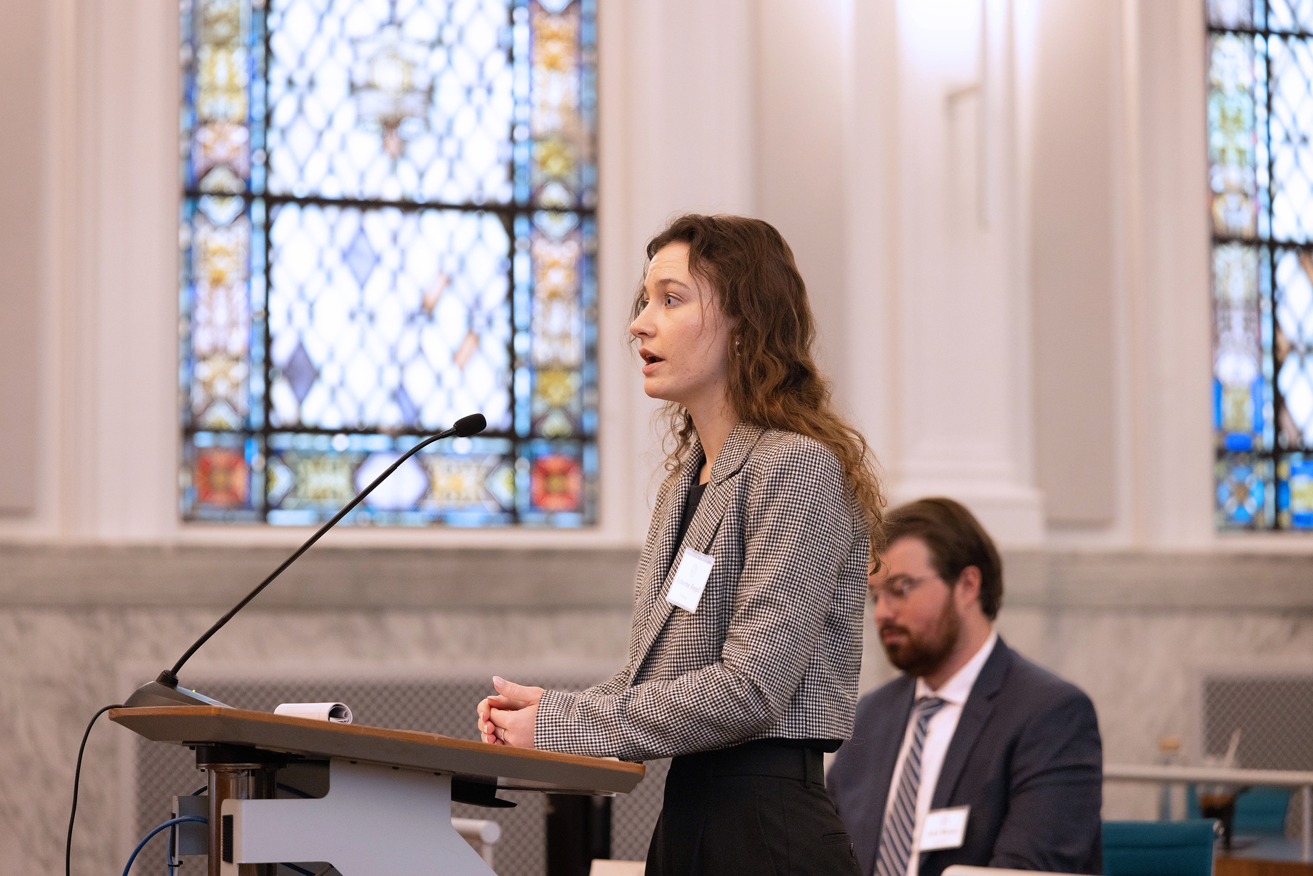 Katherine Angell during the moot court competition