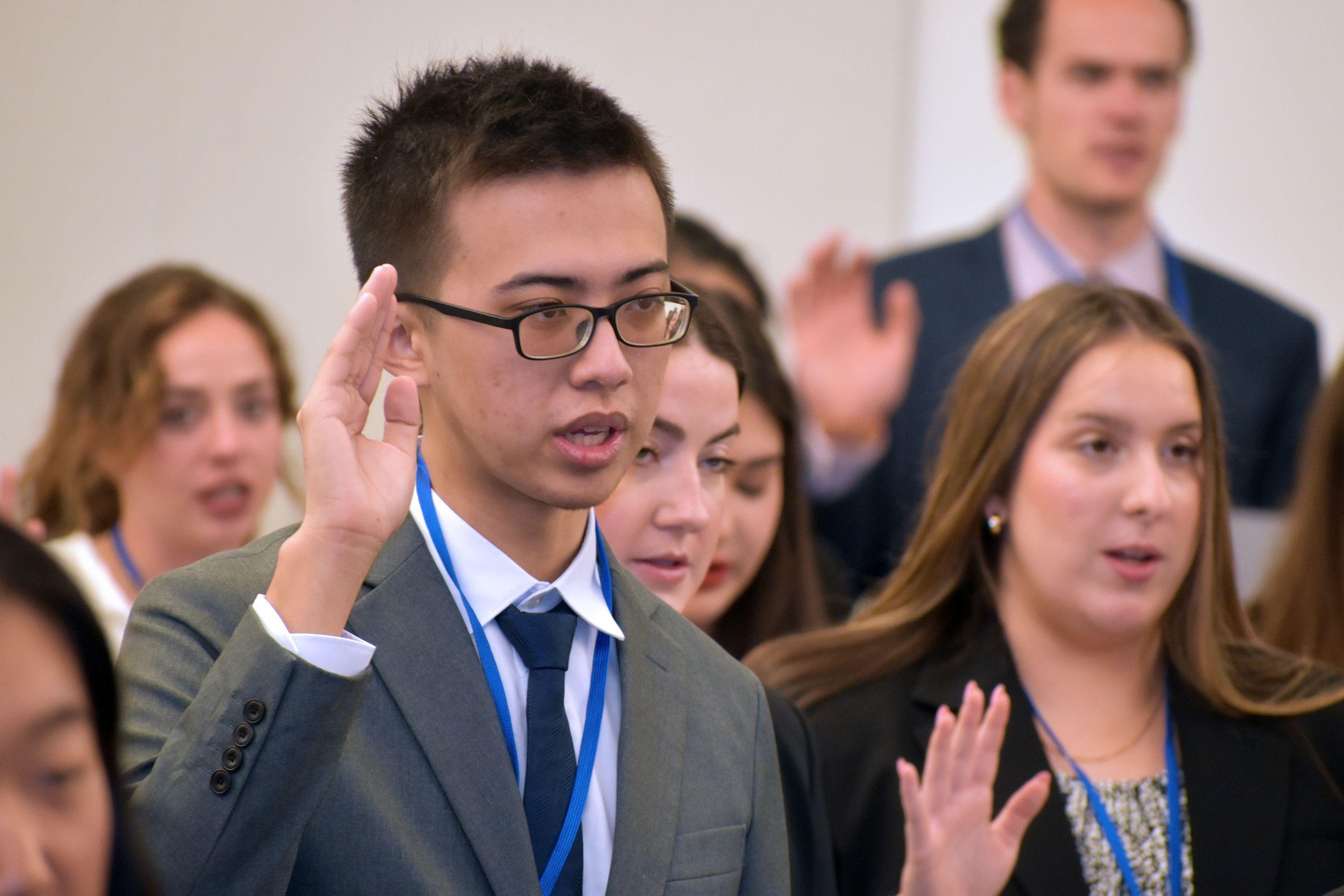 1L students taking oath